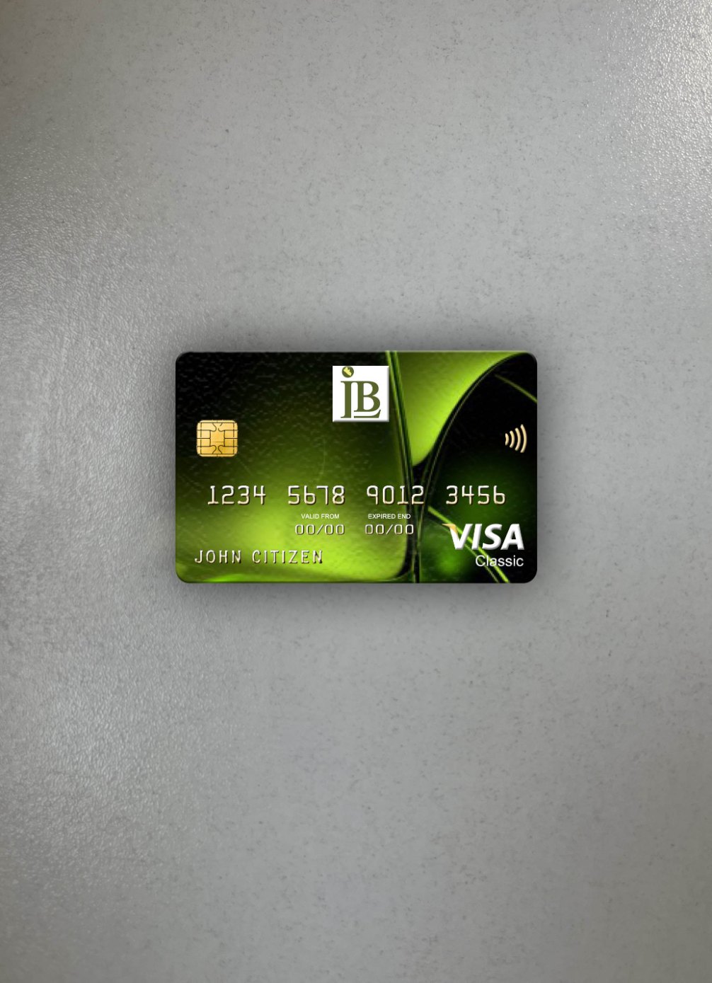 Download Liberia IB International Bank visa classic card photolook front Photoshop template